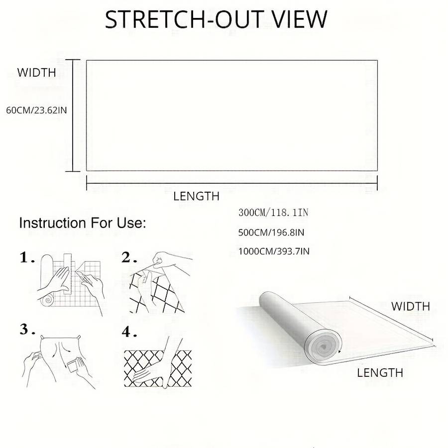 1PC Wall Stickers300cmx60cm 118.11inx23.62in