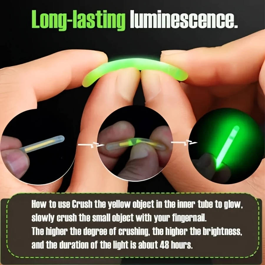 60pcs Luminous Fishing Float Set-Improves Night Visibility and Capture Rate Durable PE Material Fish