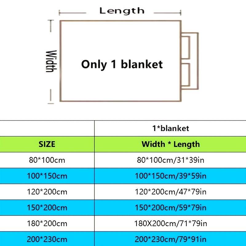 1ps Blanket Color Green size 180X200cm 71x79in