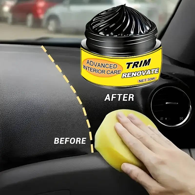 1pc Multi-Purpose Car Restoration Wax-Car Black Interior Trim Dashboard Gloss Restorer Tire Shine So