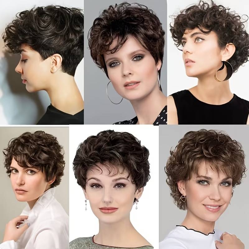 1Pc Dark Brown 10.16cm Fashion Design Wig