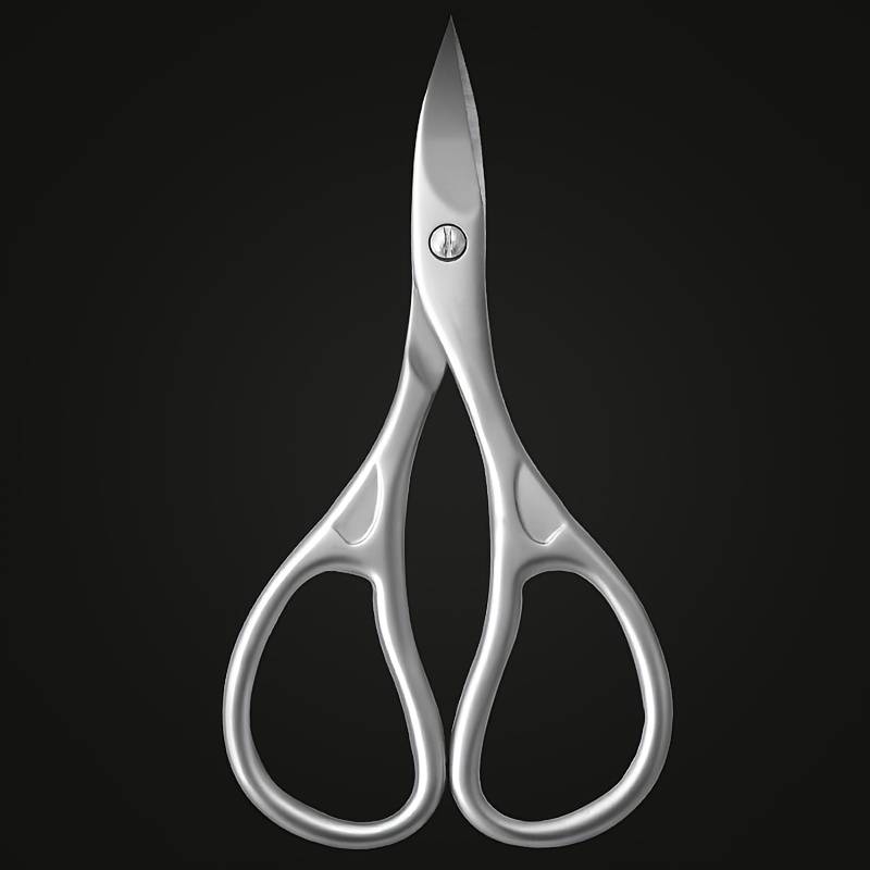 1pc Professional Stainless Steel Nail Scissors Curved Ergonomic Design for Precision Cutting