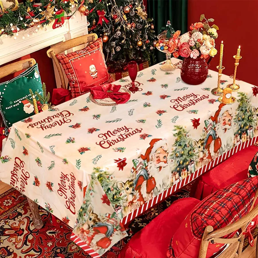 1 Extra-Large Christmas Tablecloth