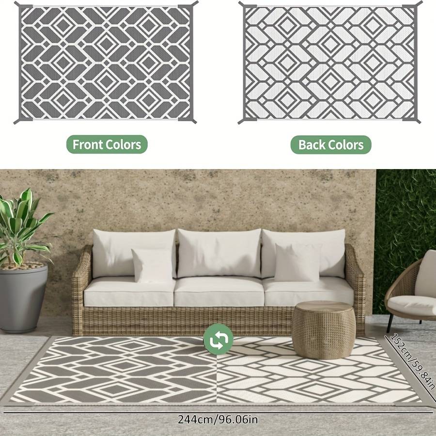 1Pc Grey 5X8FT 152x244cm Floor Mat