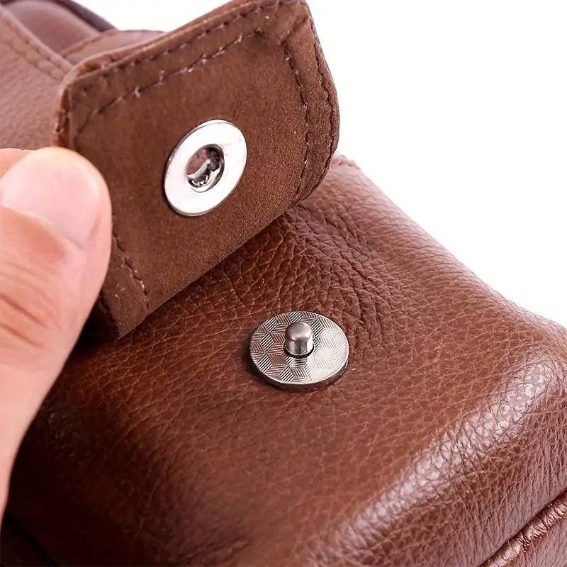 Genuine Leather Men's Satchel Bag, Multi-functional Bag For Outdoor Activities