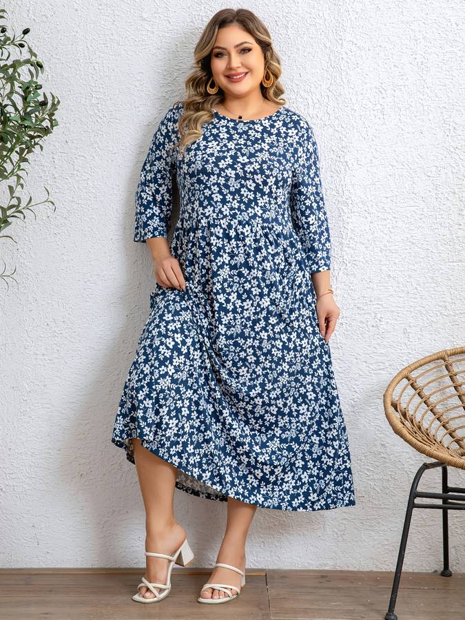 Women S Dress Color Blue Size 5Xl