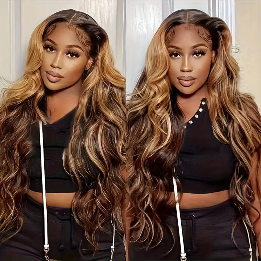 Elegant Piano Color Women's Long Curly Wig