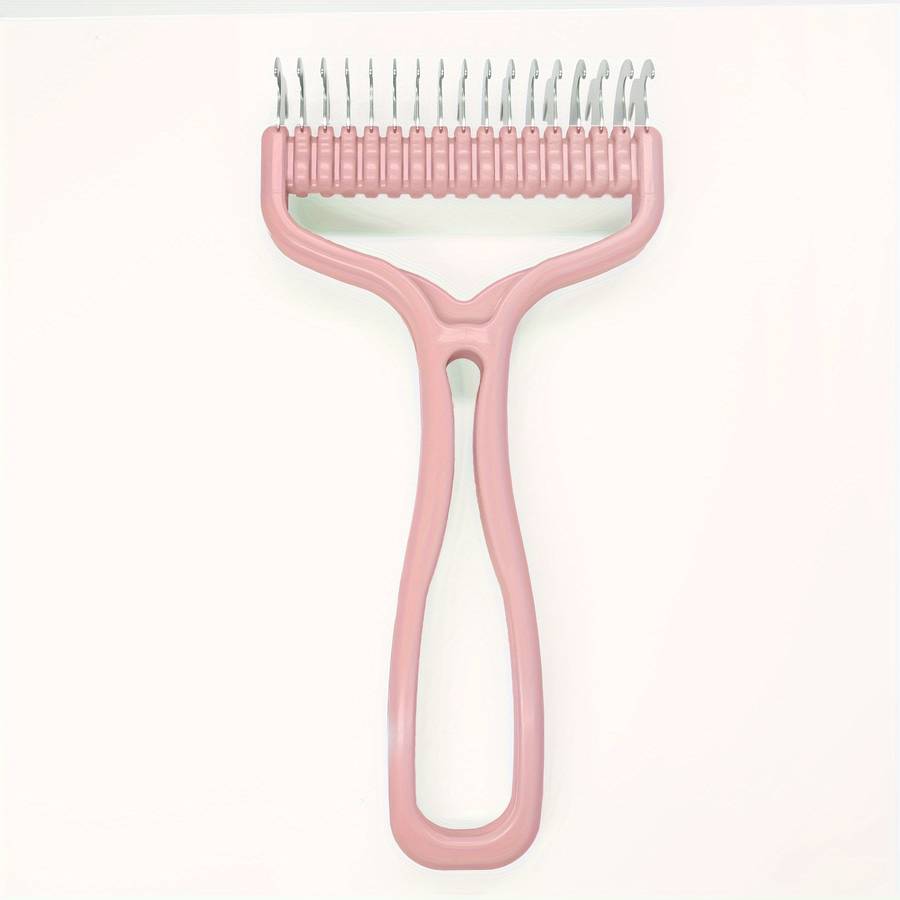 1pc Pink Size S 11Add6 Teeth Pet Comb