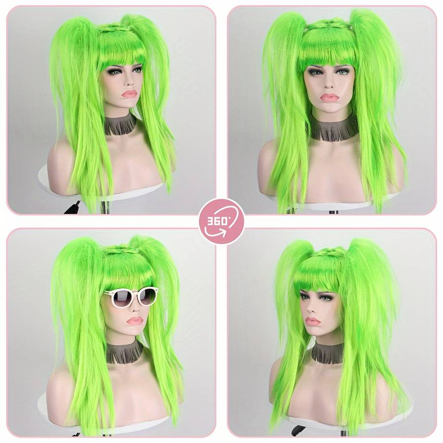1Pc Rose Red 45.72cm Fashion Design Wig