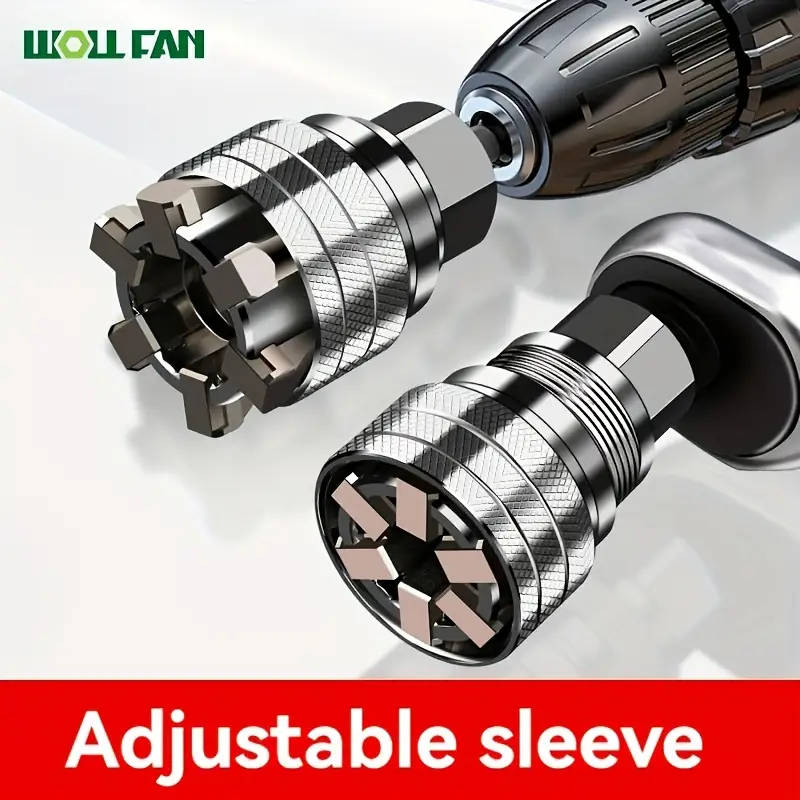 1pc Professional Grade Adjustable Socket Wrench Durable Metal Construction Paint Finish Industrial T