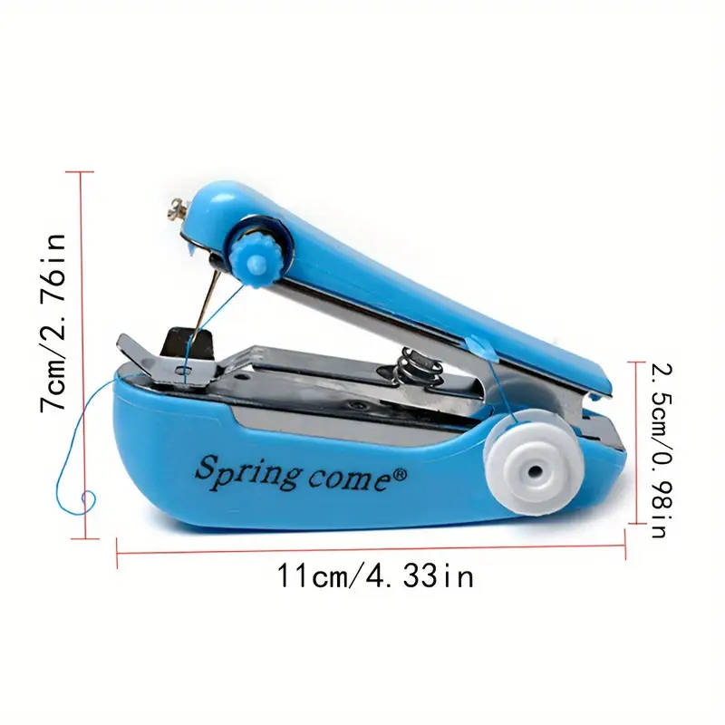 1pc Portable Small Hand Sewing Machine Home Multifunctional Simple Hand Pocket Handheld Micro Sewing