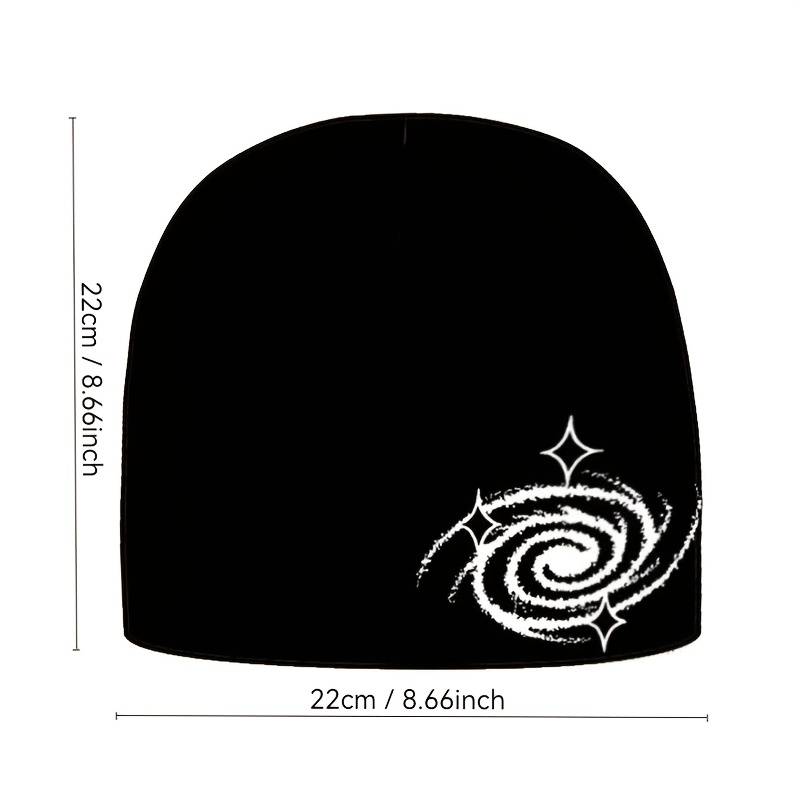 1pc Unisex Embroidered Acrylic Knit Beanie Stretchable Hand-Washable Street Style Hip-Hop Winter