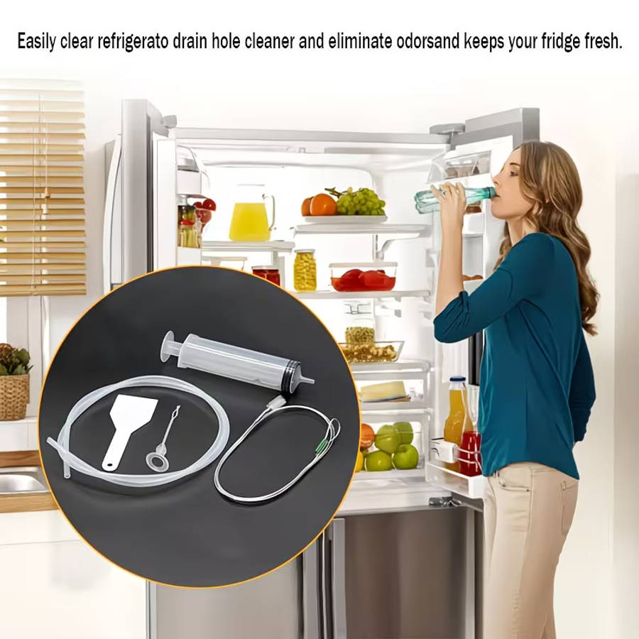 5Pcs Refrigerator Drain Unclogging Kit Reusable Cleaning Tools