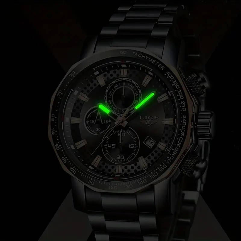 Men's Quartz Watches Silvery