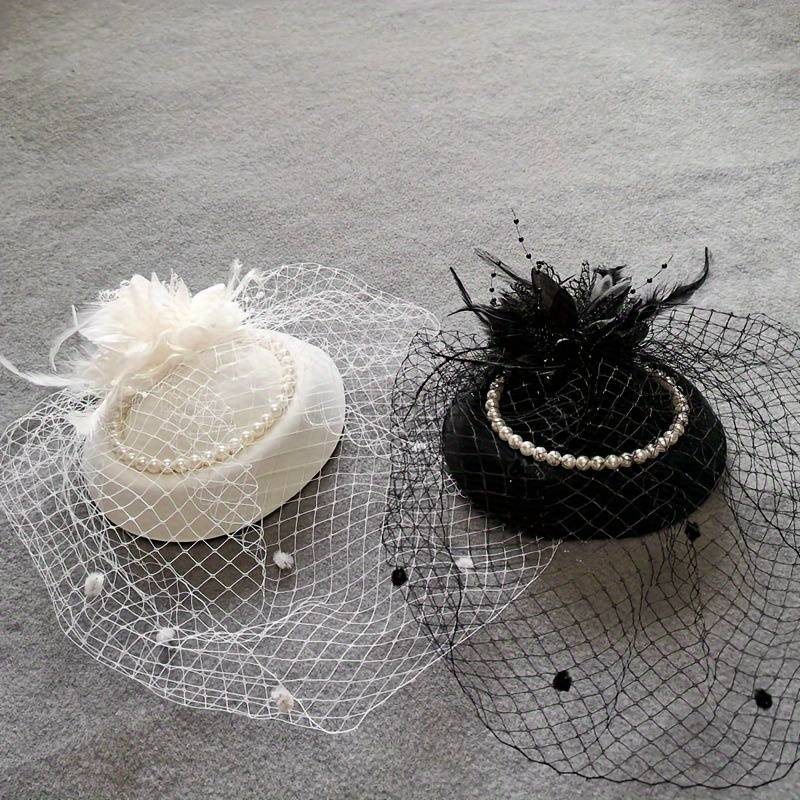 1pc Top Hat Bride Net Hat Cheongsam Accessories Elegant Style Small Top Hat Girl Show Evening Dress