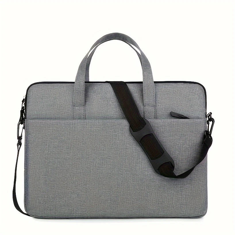 1pc Solid Color Simple Lightweight Portable Laptop Bag Portable Business Trip Computer Protective