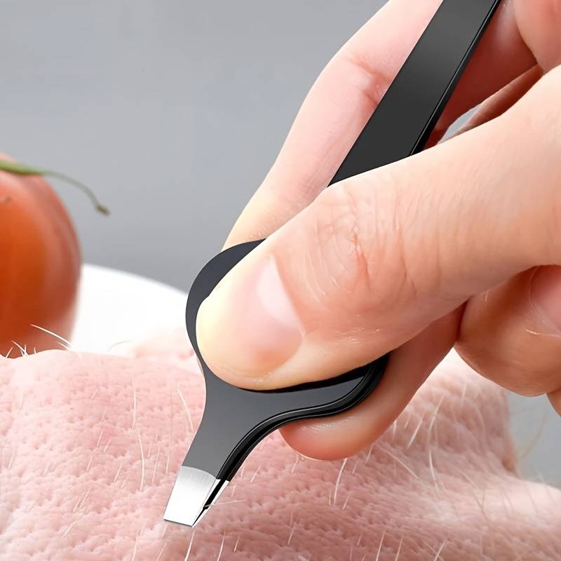 1pc Professional Slant Tip Tweezer with Hollow Handle Precision Eyebrow  Facial Hair Removal