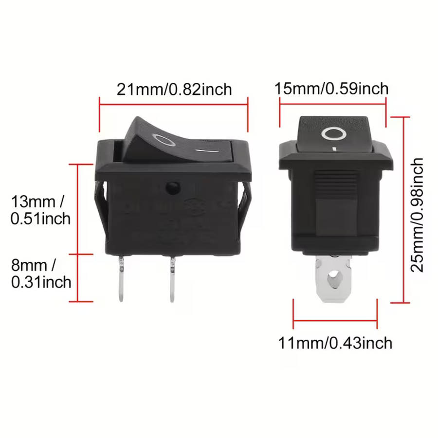 10pcs Mini ON And Off Rocker Switch