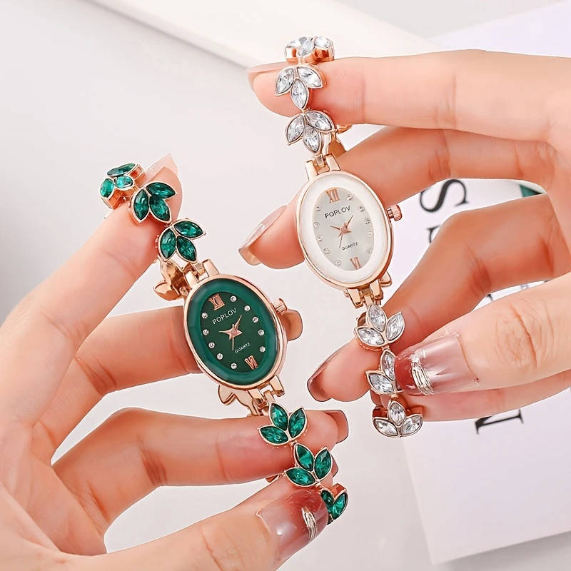 1pc Elegant Boho Leaf Design Women's Bracelet Watch Fashionable Analog Quartz Alloy Band Case