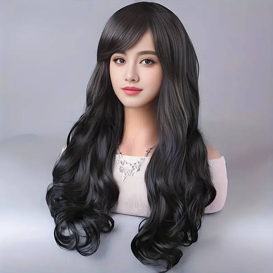 Braided Wig Elegant Long Curly Hair