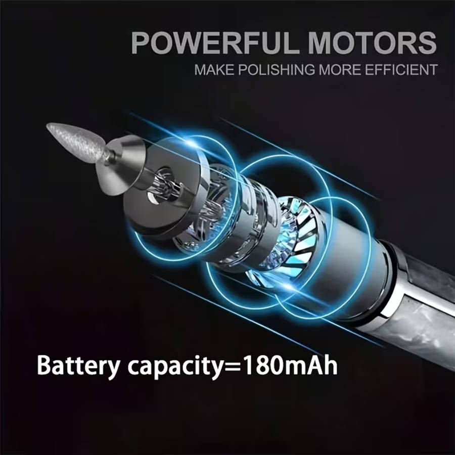 Electric Nail Drill Machine - 12 Grinding Heads Nail Machine Set