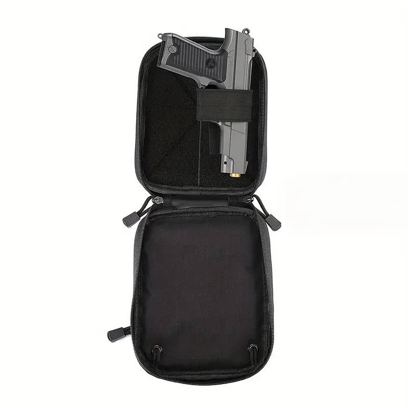 1pc Classic Ambidextrous Nylon Gun Holster with Zipper Closure Versatile Concealed Carry Waist Bag f