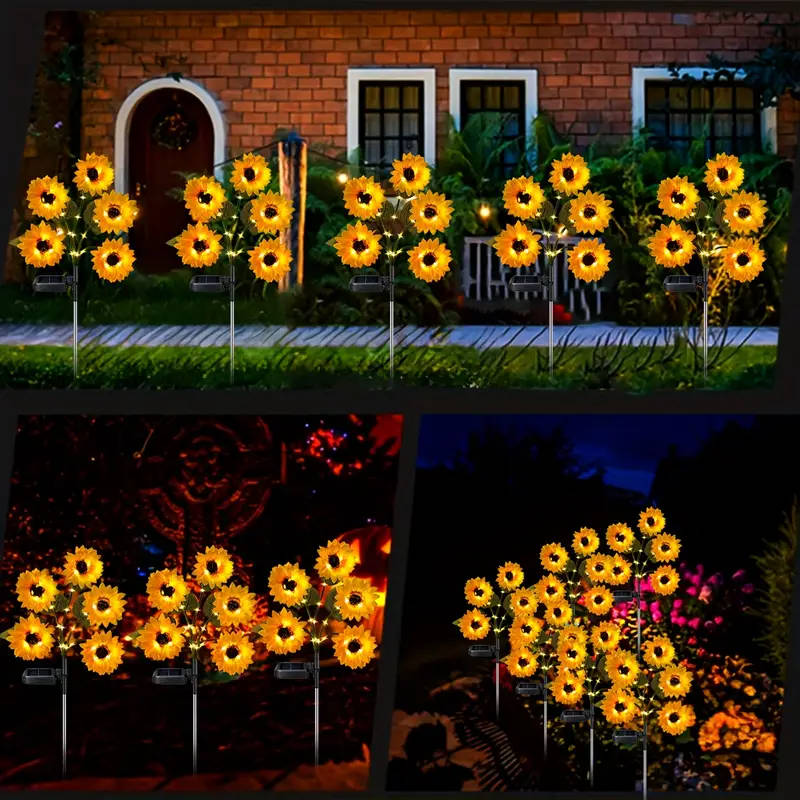 5pcs Solar Sunflower LED Lights