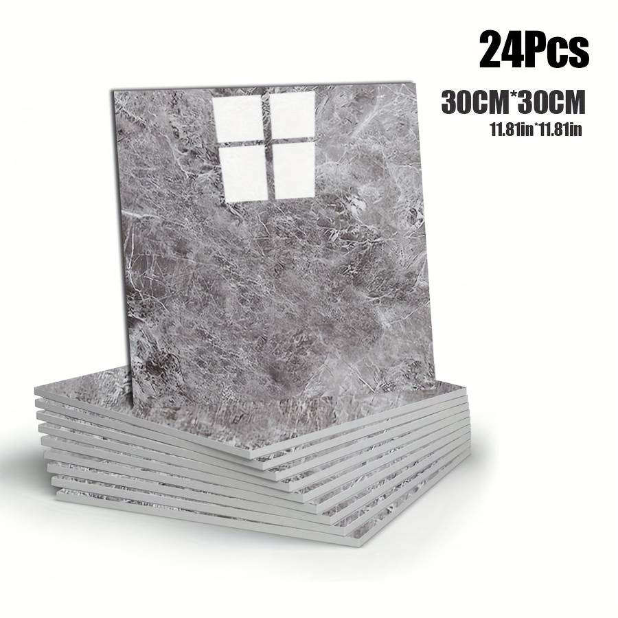 24pcs Wall StickersMarble Jazz White