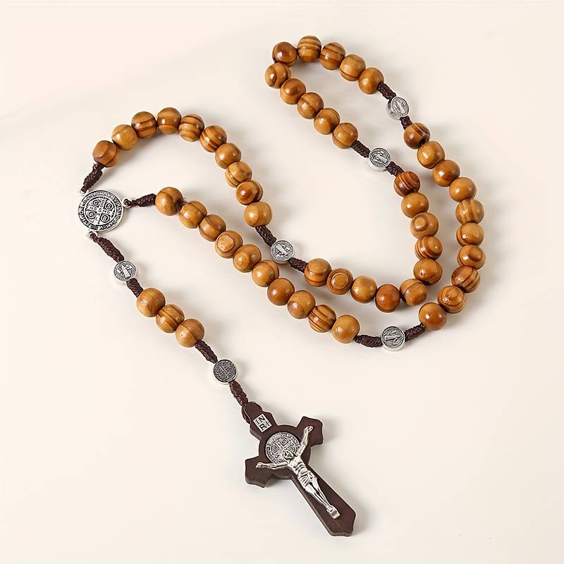1 Piece Coffee Color Jesus Theme Pendant