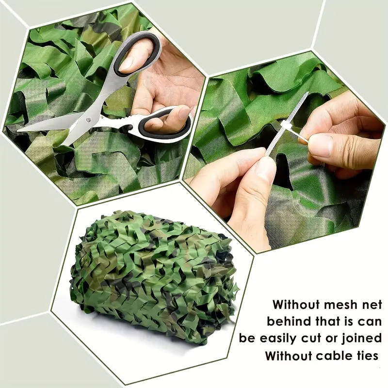 Versatile Woodland Camo Netting Roll Perfect for Hunting Camping Party Decor 1.5*3m