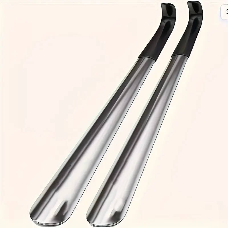 1Pc Durable Stainless Steel Ergonomic Shoehorn 42cm Long Handle Easy Grip Comfort Shoe Lifter