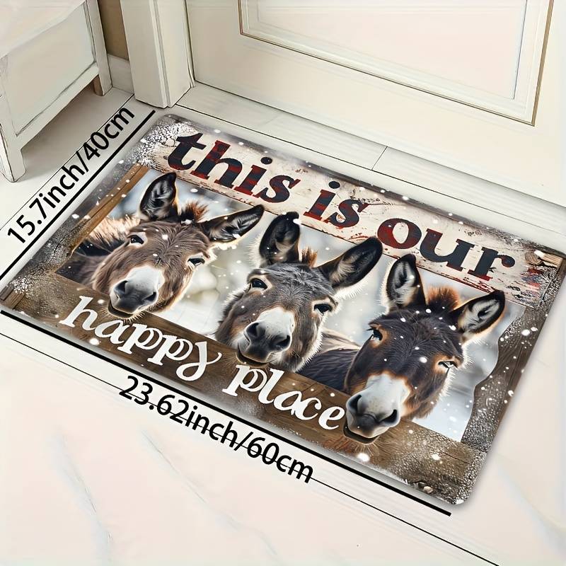1Pc Brown 15.7x23.62inch 40x60cm Floor Mat