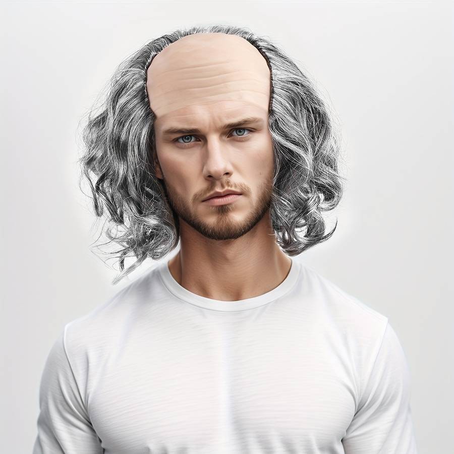 1Pc Silvery Grey Fashion Design Wig
