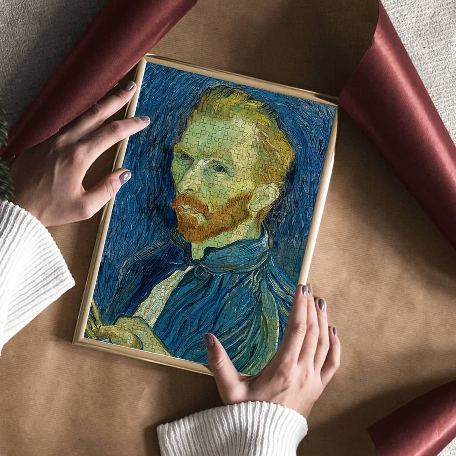 1000pcs Van Gogh Self-Portrait Art Jigsaw Puzzle for Adults 38.0cm x 26.01cm Diffi