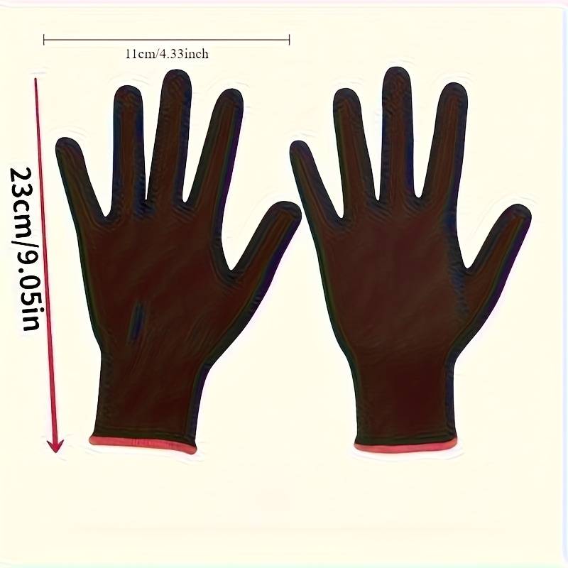 6 Pairs Black Multi Purpose Work Gloves