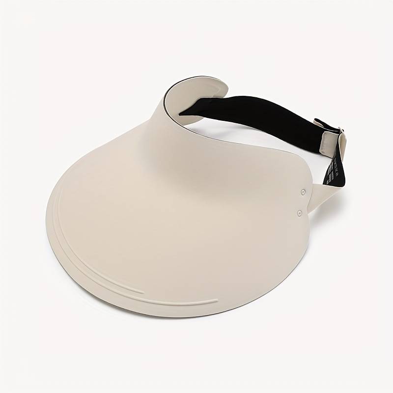 1pc Light Gray Breathable Sun Protection Visor Hat for Women Seamless Foldable Design Lightweigh