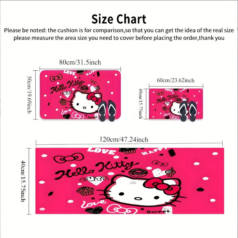 1Pc Pink 31.5x19.69inch 80x50cm Floor Mat