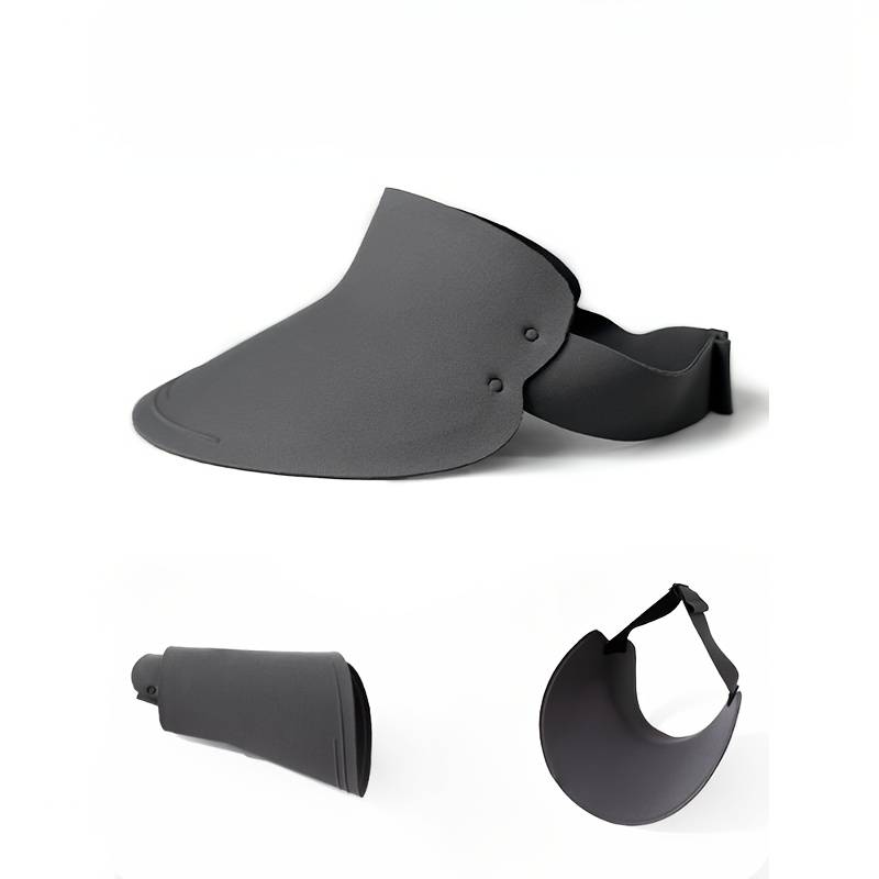 1pc Light Gray Breathable Sun Protection Visor Hat for Women Seamless Foldable Design Lightweigh