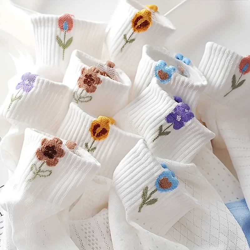 5 Pairs One Size High Elastic Socks