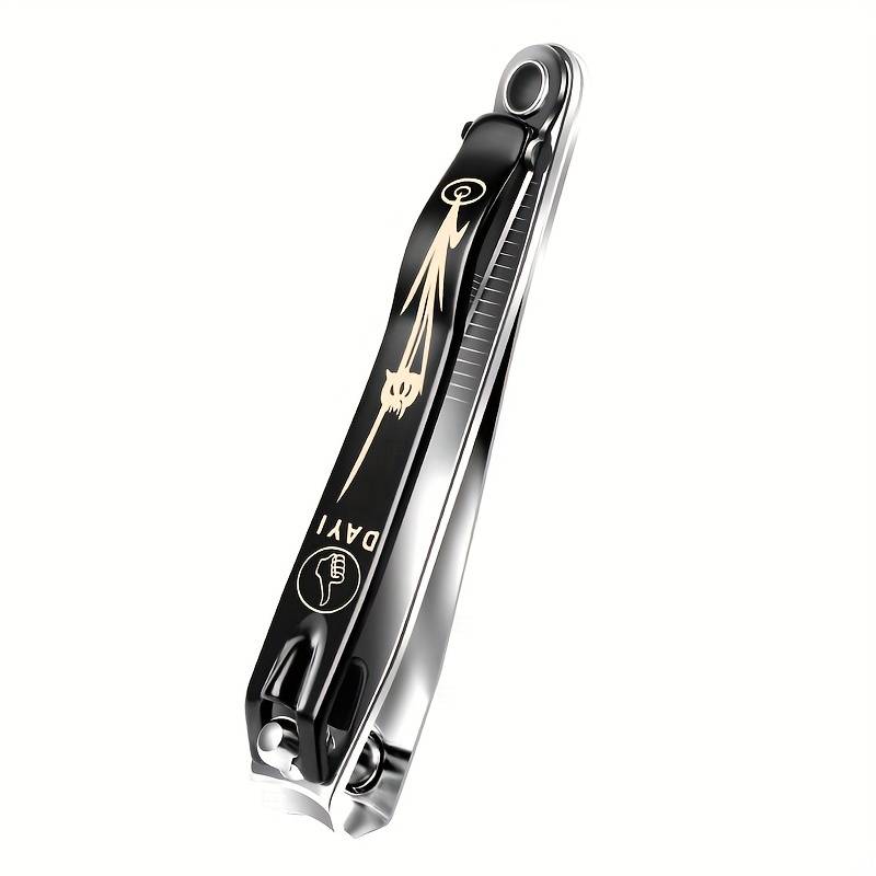 1pc ODORless High-Carbon Steel Nail Clippers with Nail File Modern Black  Golden OKAY I HAV
