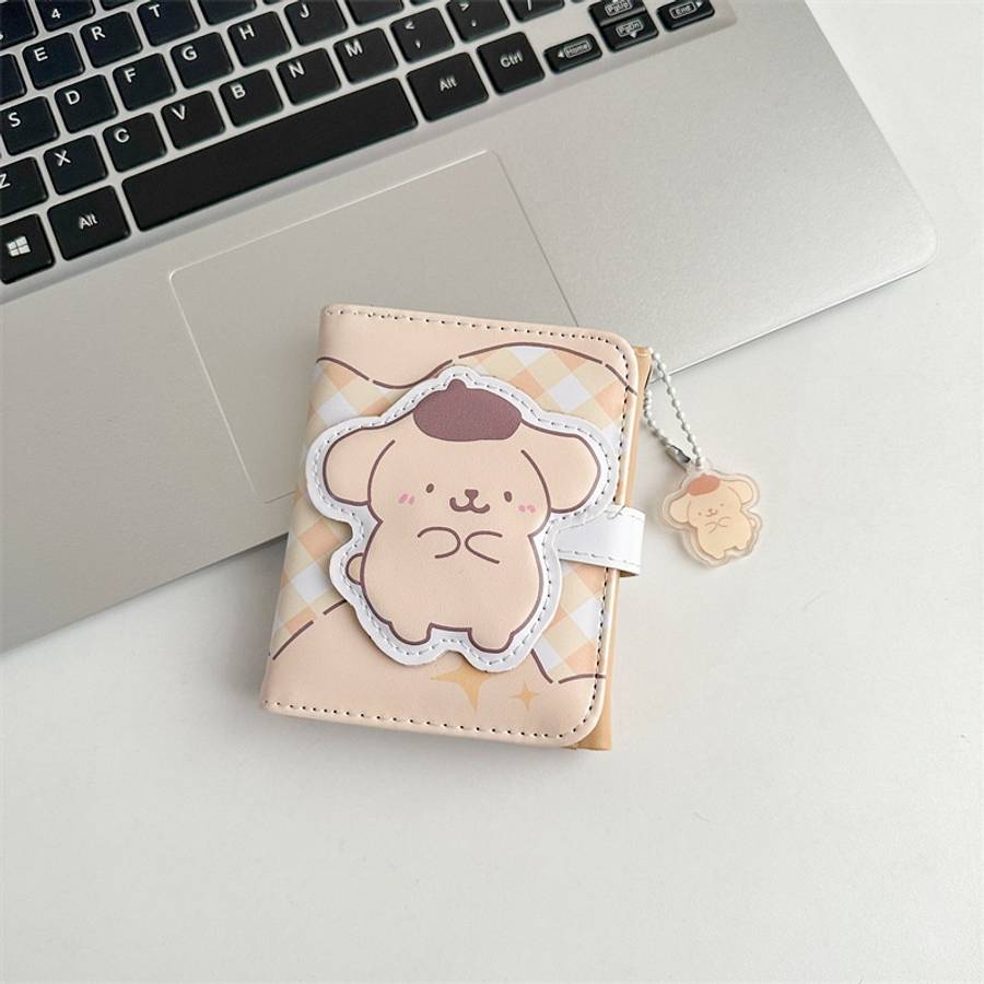 Kuromi Cartoon Tri-Fold Short Wallet Rfid Blocking Student Card Holder Multifunctional Stor