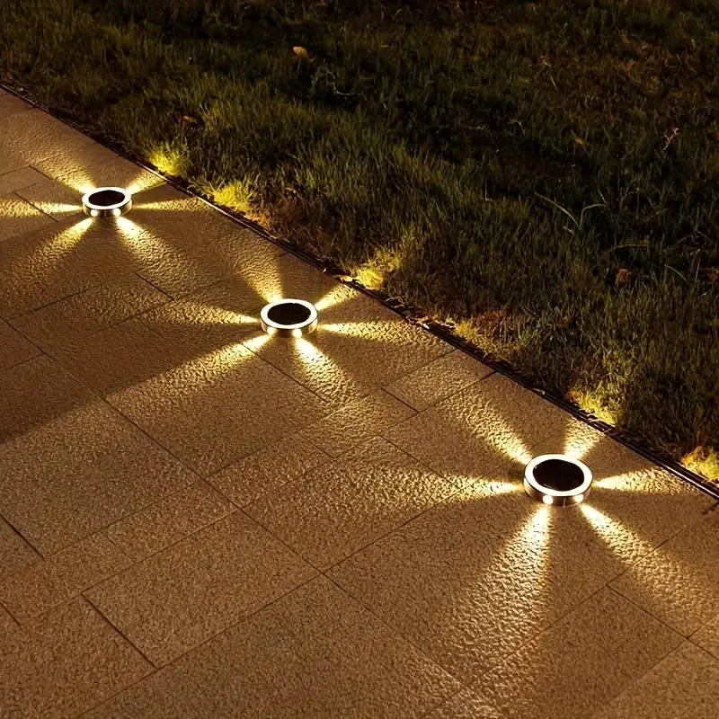 1pc Led Solar Ground And Wall Light