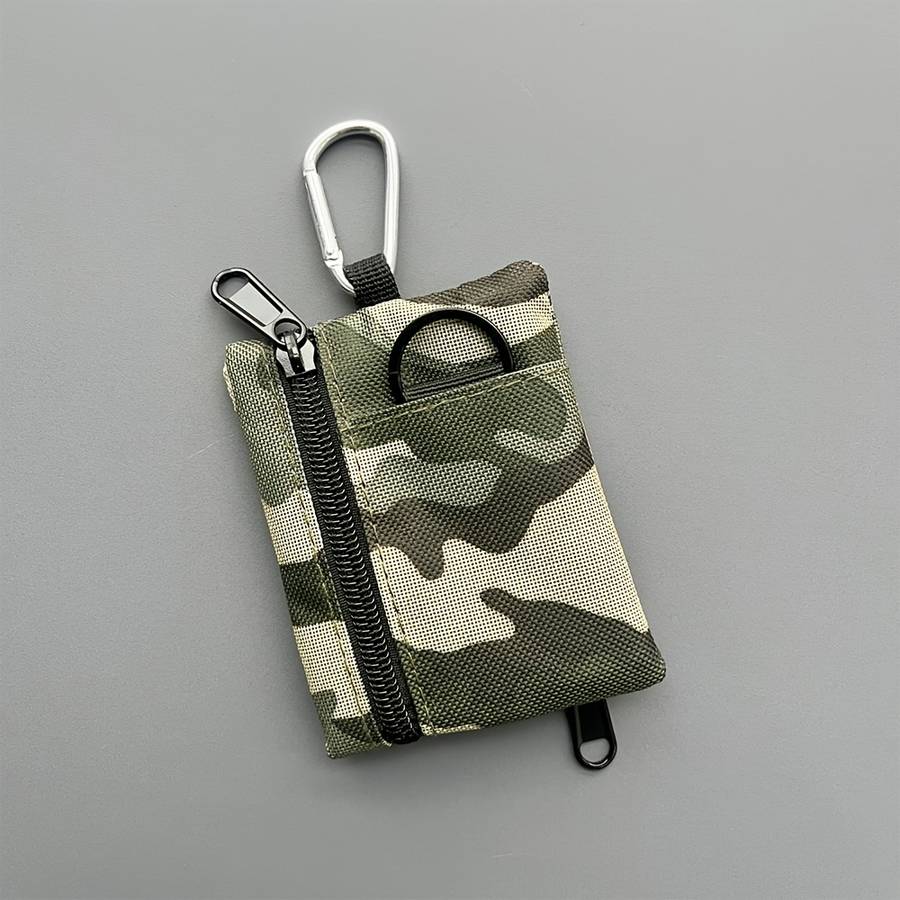 1pc Mini Coin Purse Key Pouch Casual Style Nylon Zipper Sports Storage Bag Polyester Material Sm