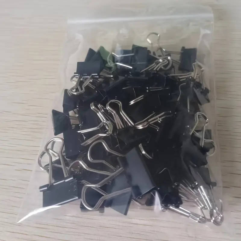 30pcs Durable Rust-Resistant Metal Binder Clips Small Paper Clamps for Office Classroom Teachers