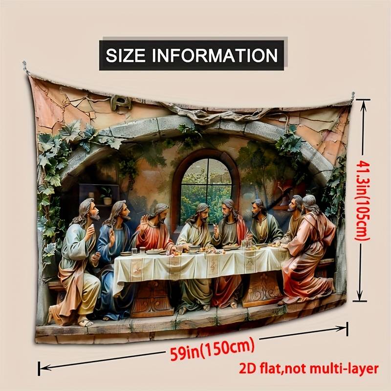 1pc 70.87x92.52in180x235cm Jesus Christian Themed Stickers