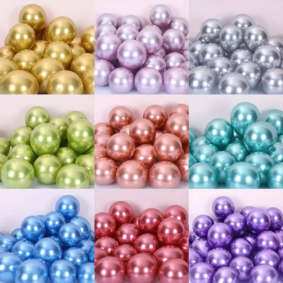 48 Pcs Shiny Metallic Balloons