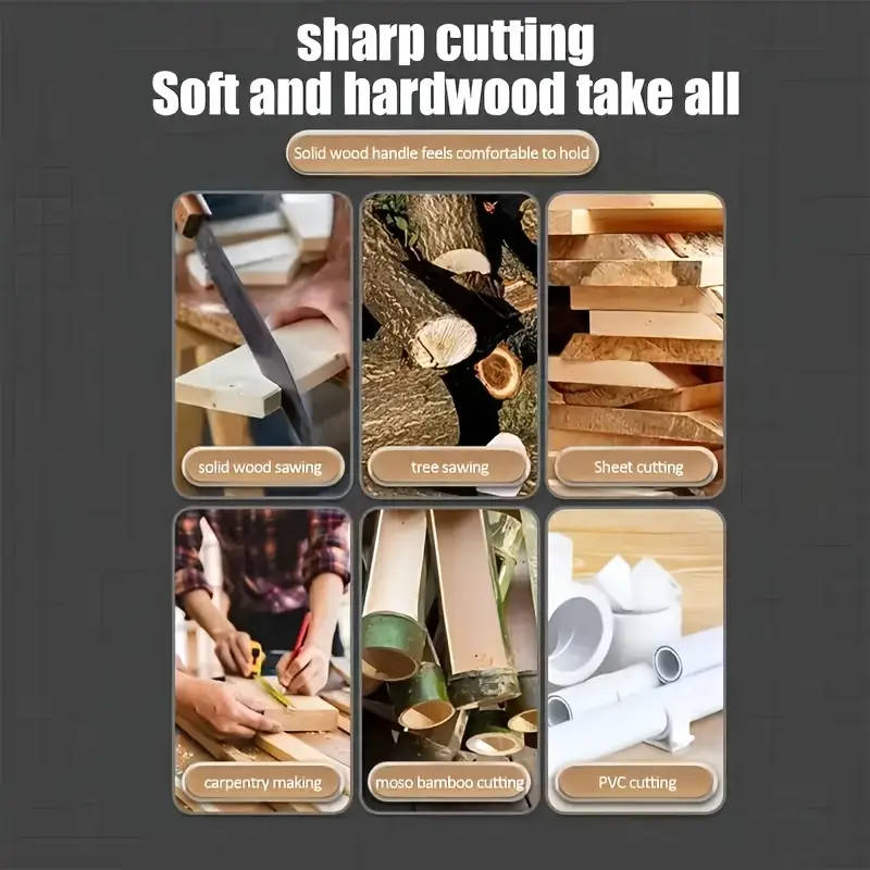 Versatile SK5 Steel Folding Saw with Ergonomic Handle Safety Lock Ideal for Woodworking Branch Trimm