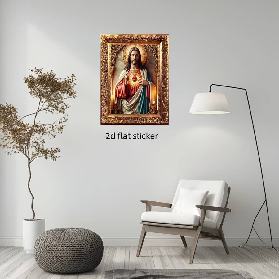 1pc Pvc Jesus Christian Themed Stickers