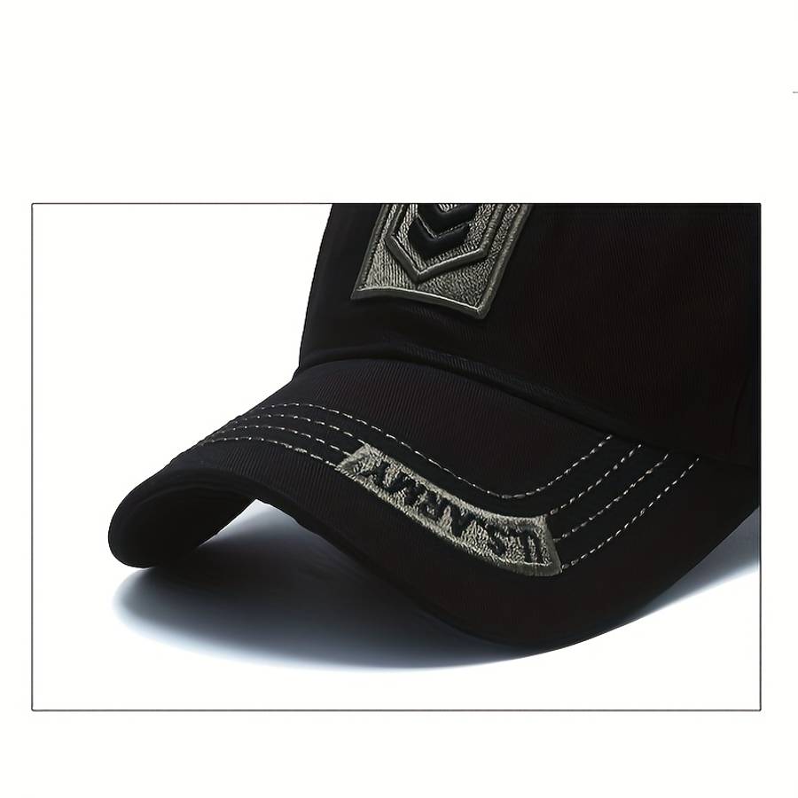 Men'S Baseball Cap with Camouflage and Star Emblem Perfect