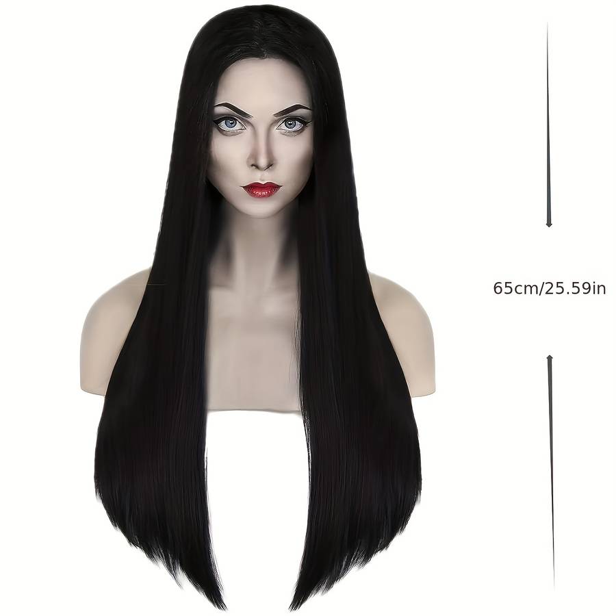 1Pc Black 60.96cm Fashion Design Wig